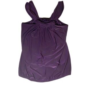 The Limited Deep Purple Twist Tie Front Top Size S
